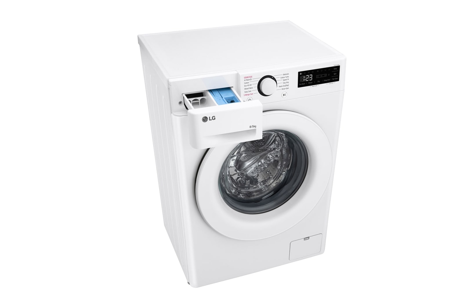 LG Slim 8 kg / 5 kg Tvättmaskin/Torktumlare(Vit) - Steam, Energiklass A/E, AI DD™, Smart Diagnosis™, 47,5cm djup, F2DV707S2W1