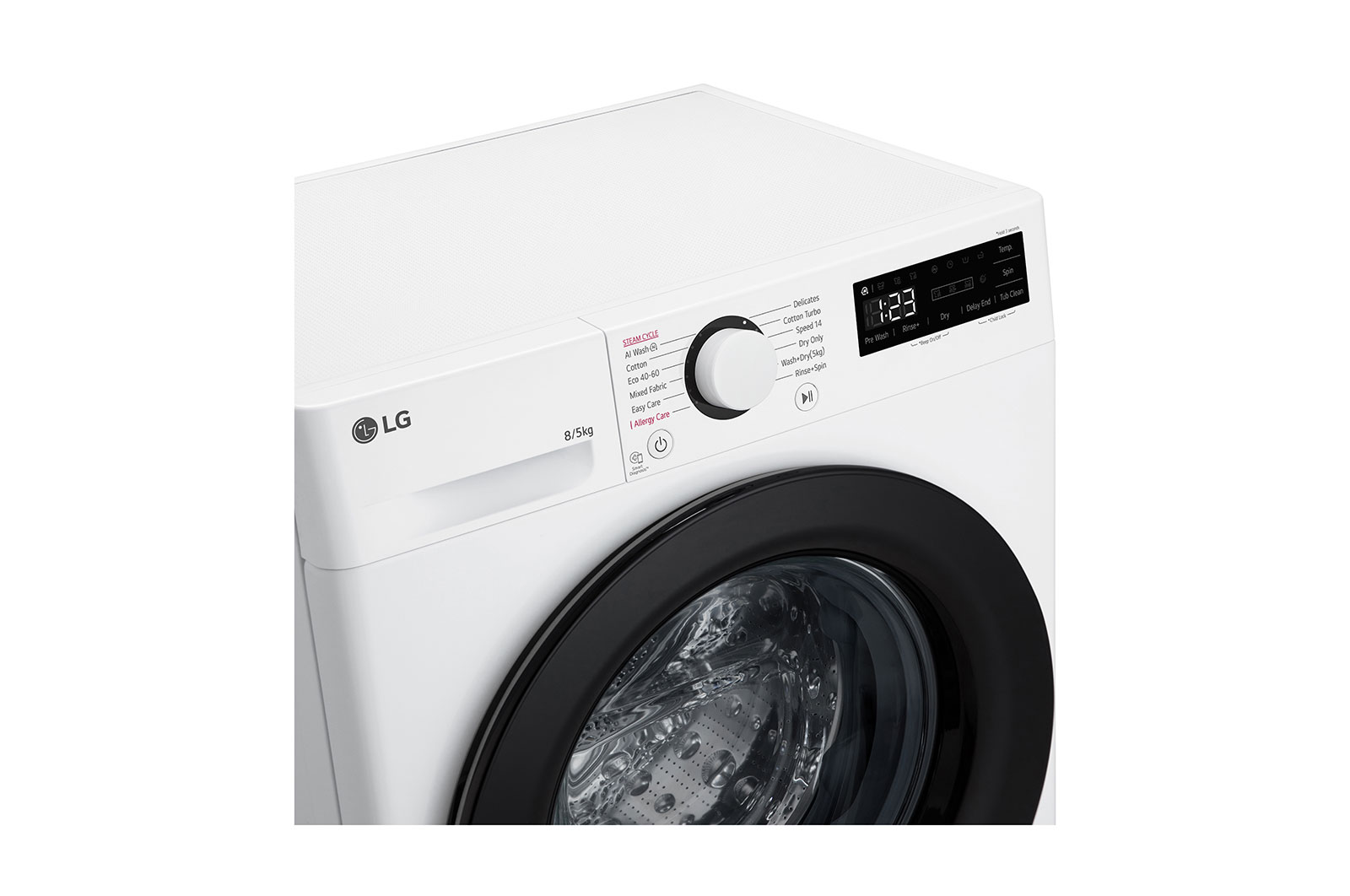 LG Slim 8 kg / 5 kg Kombinerad tvätt/tork(Vit) - Steam, Energiklass A/E, AI DD™, Smart Diagnosis™, F2Y5PRP6W