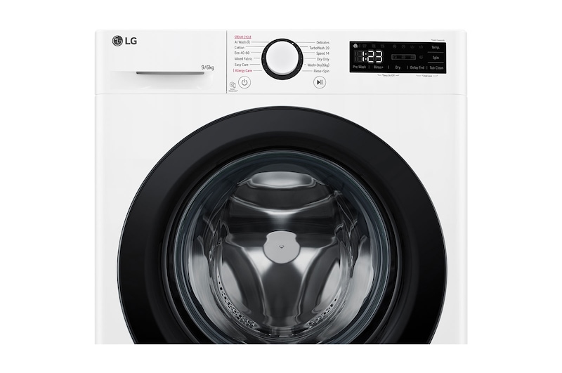 LG 9 kg / 6 kg Tvättmaskin/Torktumlare(Vit) - Steam, Energiklass A/D, TurboWash™360, AI DD™, Smart Diagnosis™, F4Y5VRP6WY