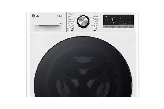 LG 11 kg Tvättmaskin(Vit) - Steam, Energiklass A, TurboWash360™, AI DD™, Smart Diagnosis™ med Wi-Fi, F6Y7EYPYW