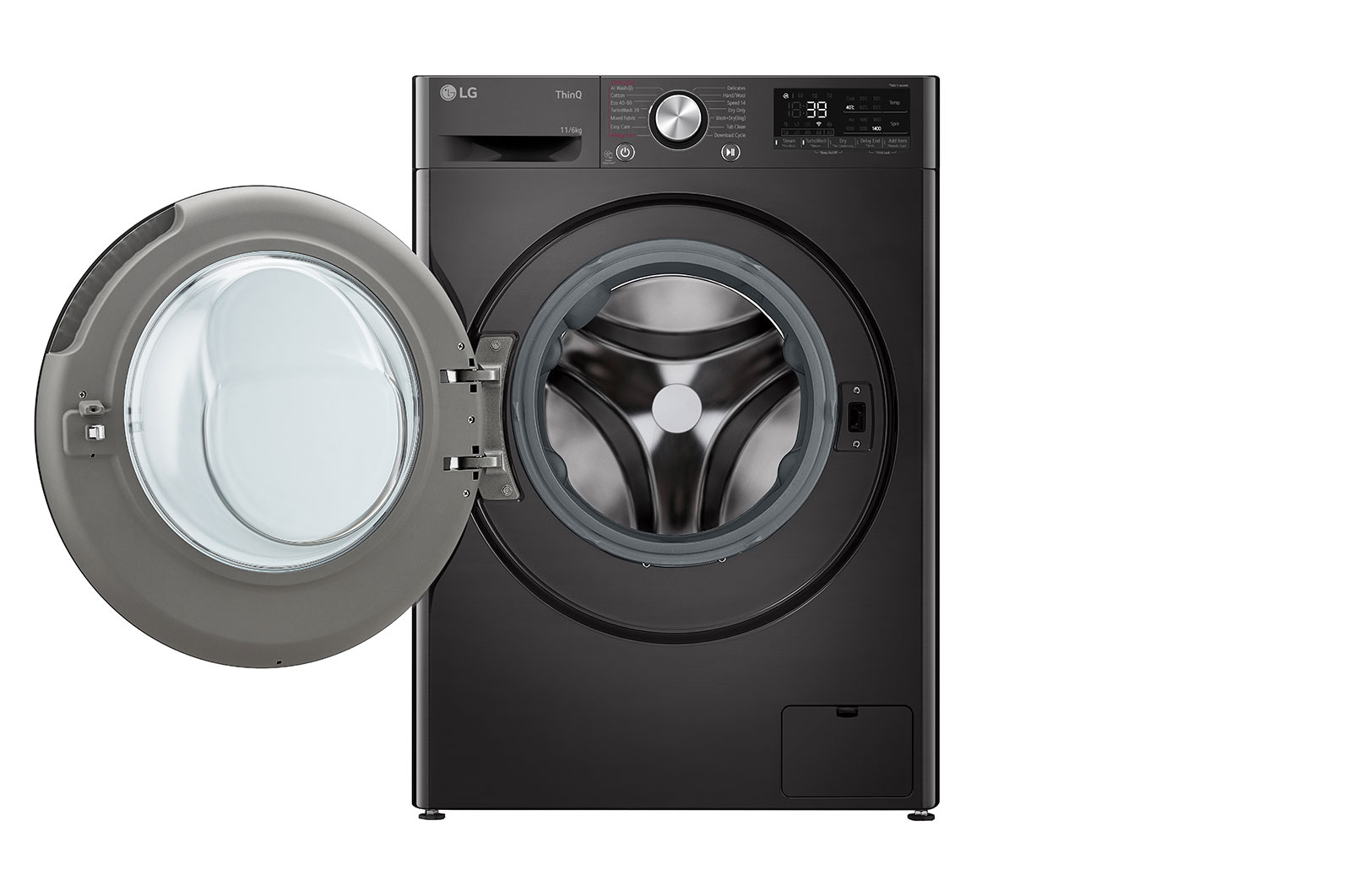 LG 11 kg / 6 kg Tvättmaskin/Torktumlare(Svart) - Steam, Energiklass A/D, TurboWash™360, AI DD™, Smart Diagnosis™ med Wi-Fi, P4Y7ERPYZ