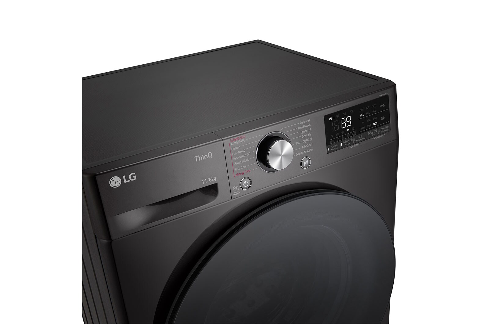 LG 11 kg / 6 kg Tvättmaskin/Torktumlare(Svart) - Steam, Energiklass A/D, TurboWash™360, AI DD™, Smart Diagnosis™ med Wi-Fi, P4Y7ERPYZ