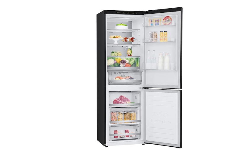 LG 1.86M 341L Kombinerad kyl/frys(Matte Black) - Energiklass C, Door Cooling™, ELB81MCVCP