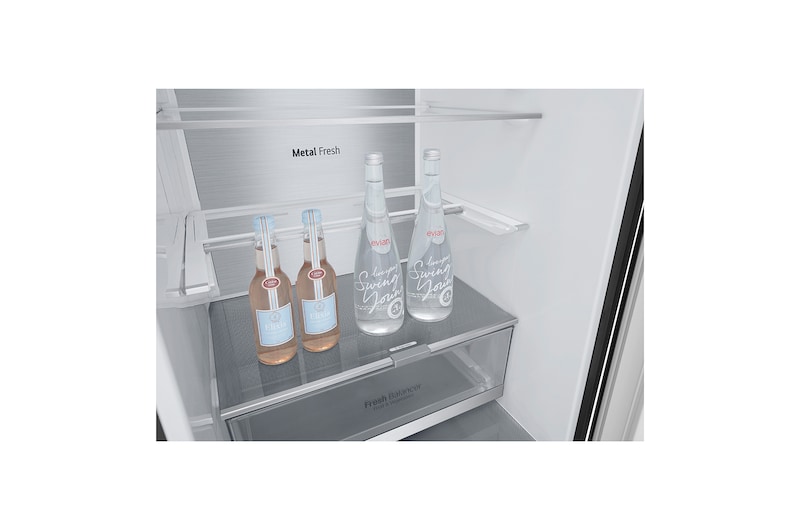 LG 1.86M 341L Kombinerad kyl/frys(Matte Black) - Energiklass C, Door Cooling™, ELB81MCVCP