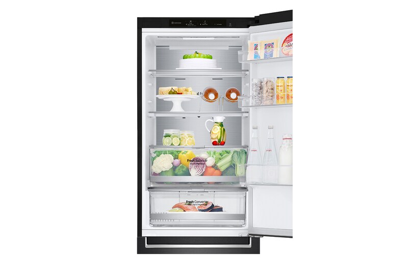 LG 1.86M 341L Kombinerad kyl/frys(Matte Black) - Energiklass C, Door Cooling™, ELB81MCVCP