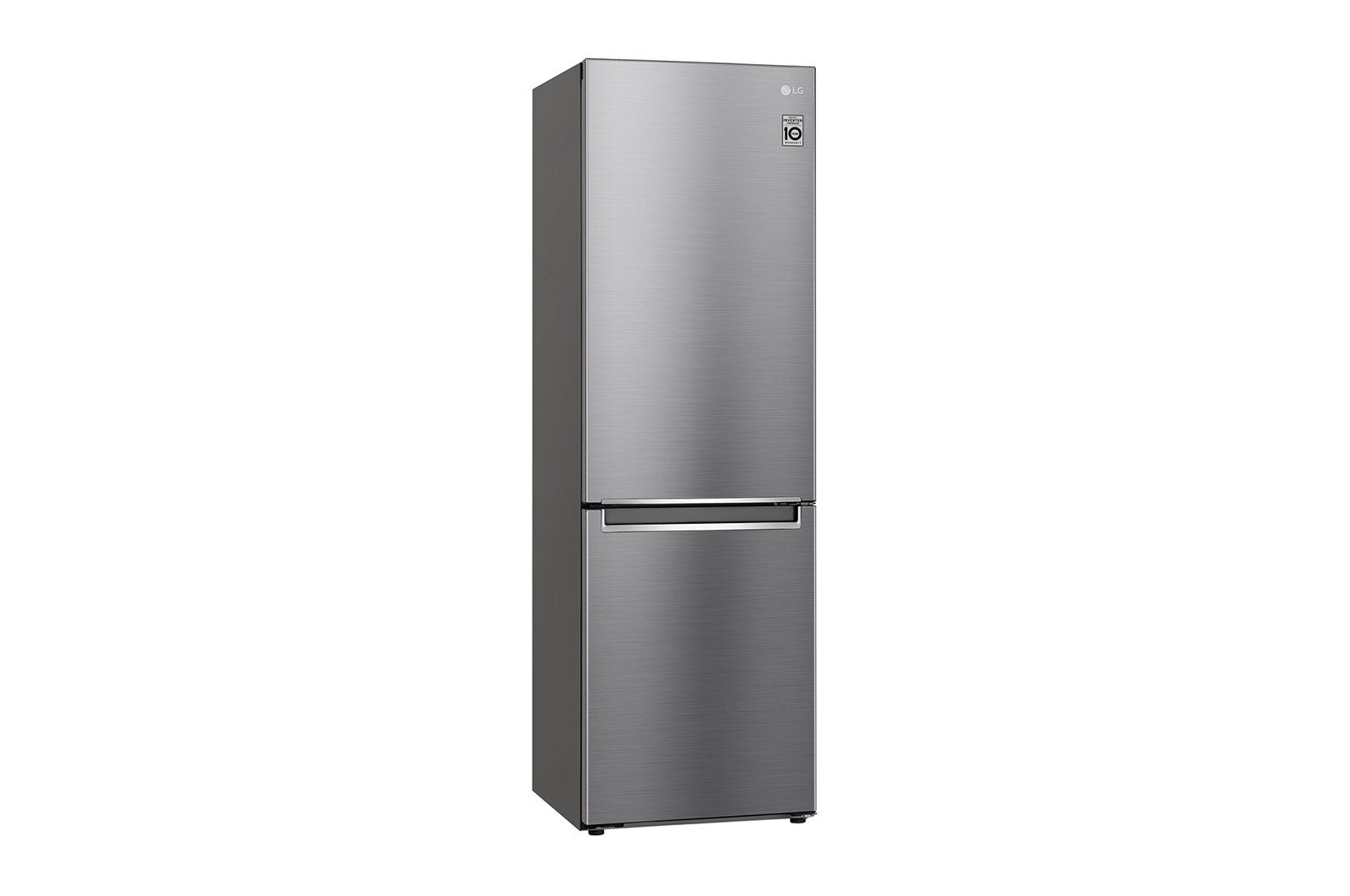 LG 1.86M 341L Kombinerad kyl/frys(Shiny Steel) - Energiklass C, Door Cooling™ och Smart Diagnosis™, ELB81PZVCP1