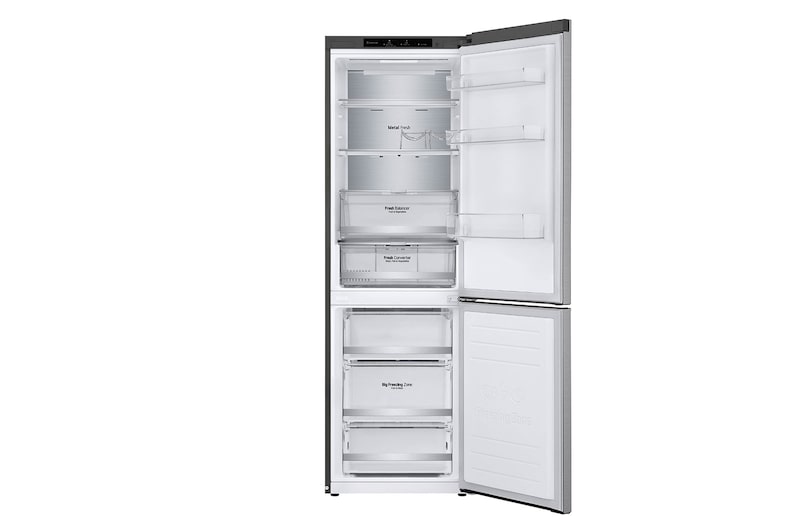 LG 1.86M 341L Kombinerad kyl/frys(Shiny Steel) - Energiklass C, Door Cooling™, ELB81PZVCP