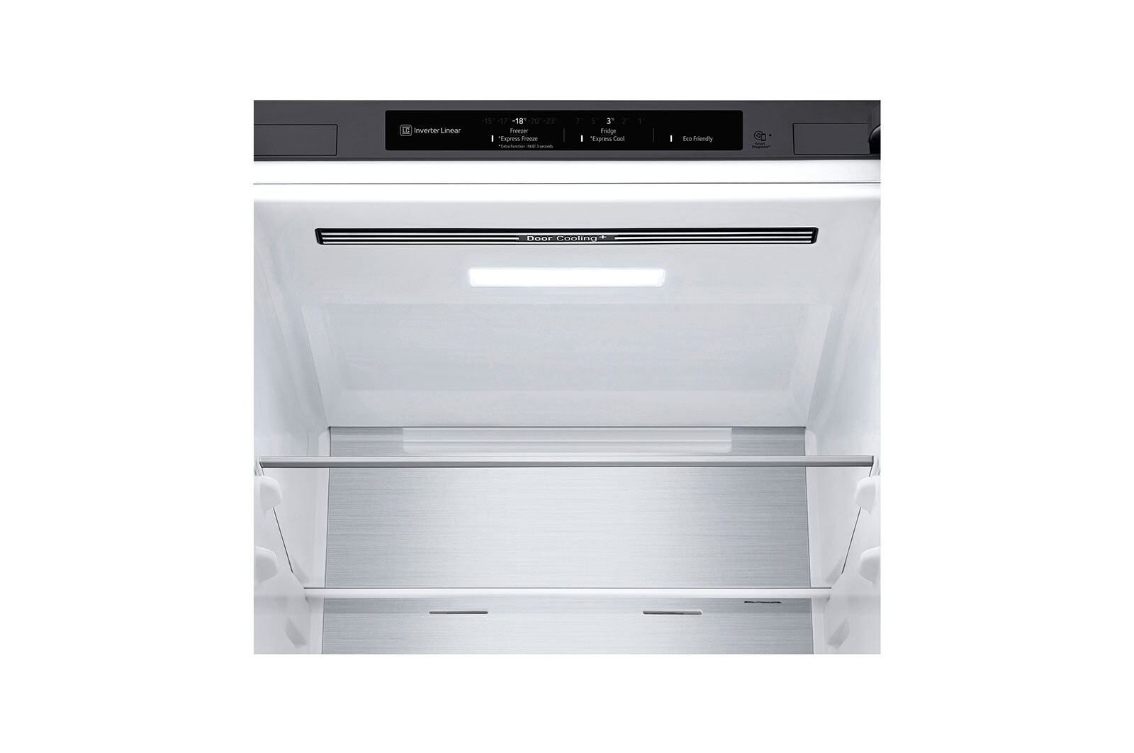 LG 1.86M 341L Kombinerad kyl/frys(Shiny Steel) - Energiklass C, Door Cooling™, ELB81PZVCP