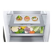 LG 1.86M 341L Kombinerad kyl/frys(Shiny Steel) - Energiklass C, Door Cooling™, ELB81PZVCP
