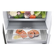 LG 1.86M 341L Kombinerad kyl/frys(Shiny Steel) - Energiklass C, Door Cooling™, ELB81PZVCP