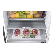 LG 1.86M 341L Kombinerad kyl/frys(Shiny Steel) - Energiklass C, Door Cooling™, ELB81PZVCP