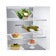 LG 1.86M 341L Kombinerad kyl/frys(Shiny Steel) - Energiklass C, Door Cooling™, ELB81PZVCP