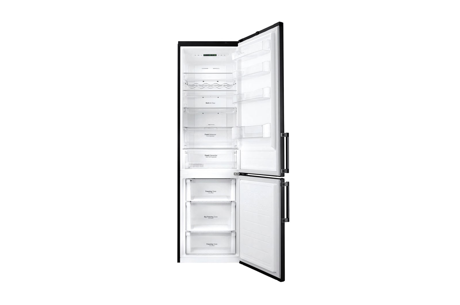LG Ny  kombinerad Kyl/Frys med Total No Frost, 201cm (nettovolym 343 liter) , GBB60MCSFB