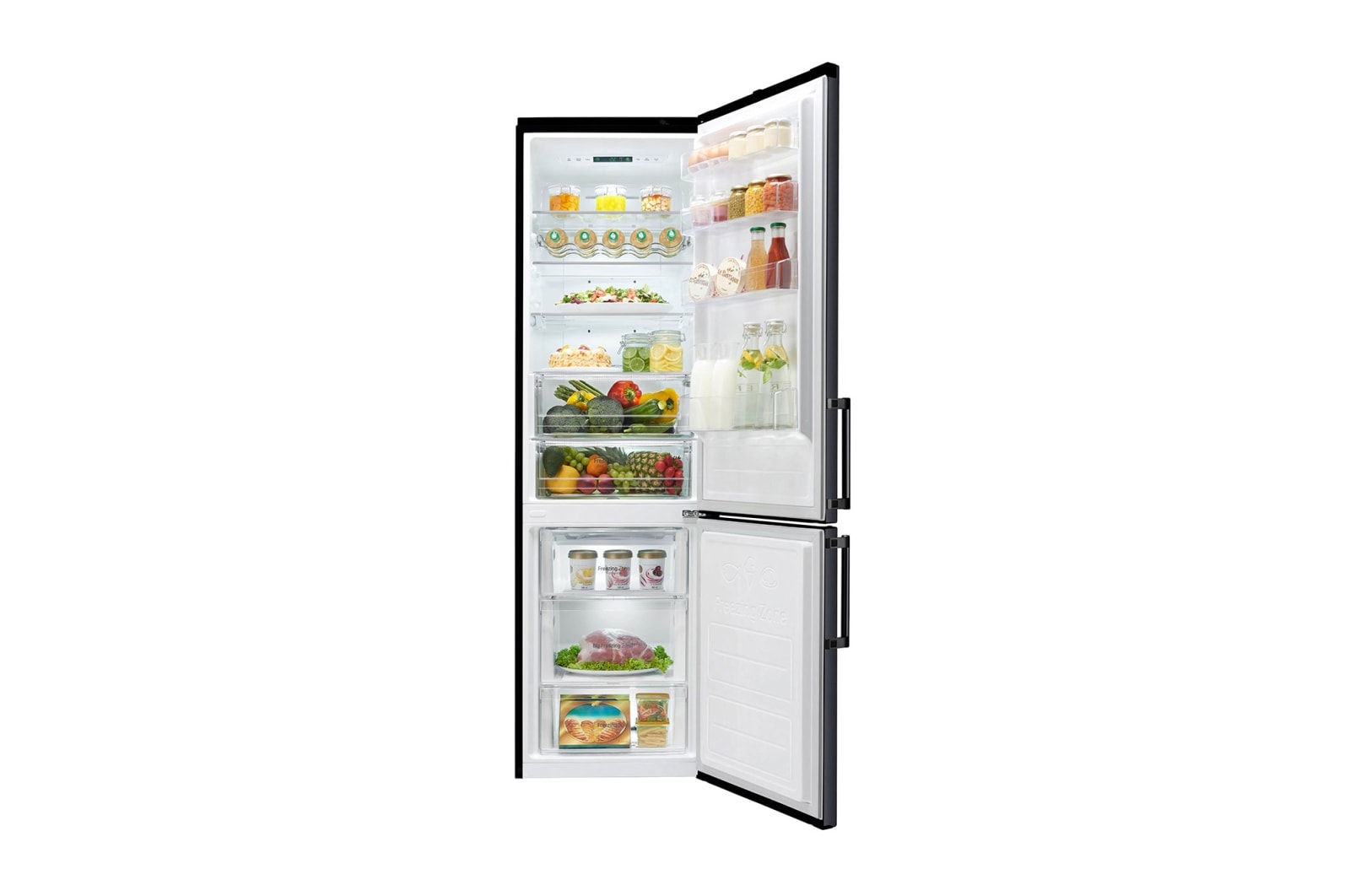 LG Ny  kombinerad Kyl/Frys med Total No Frost, 201cm (nettovolym 343 liter) , GBB60MCSFB