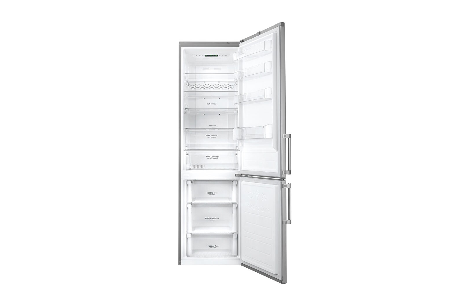 LG Ny  kombinerad Kyl/Frys med Total No Frost, 201cm (nettovolym 343 liter), GBB60PZSFB