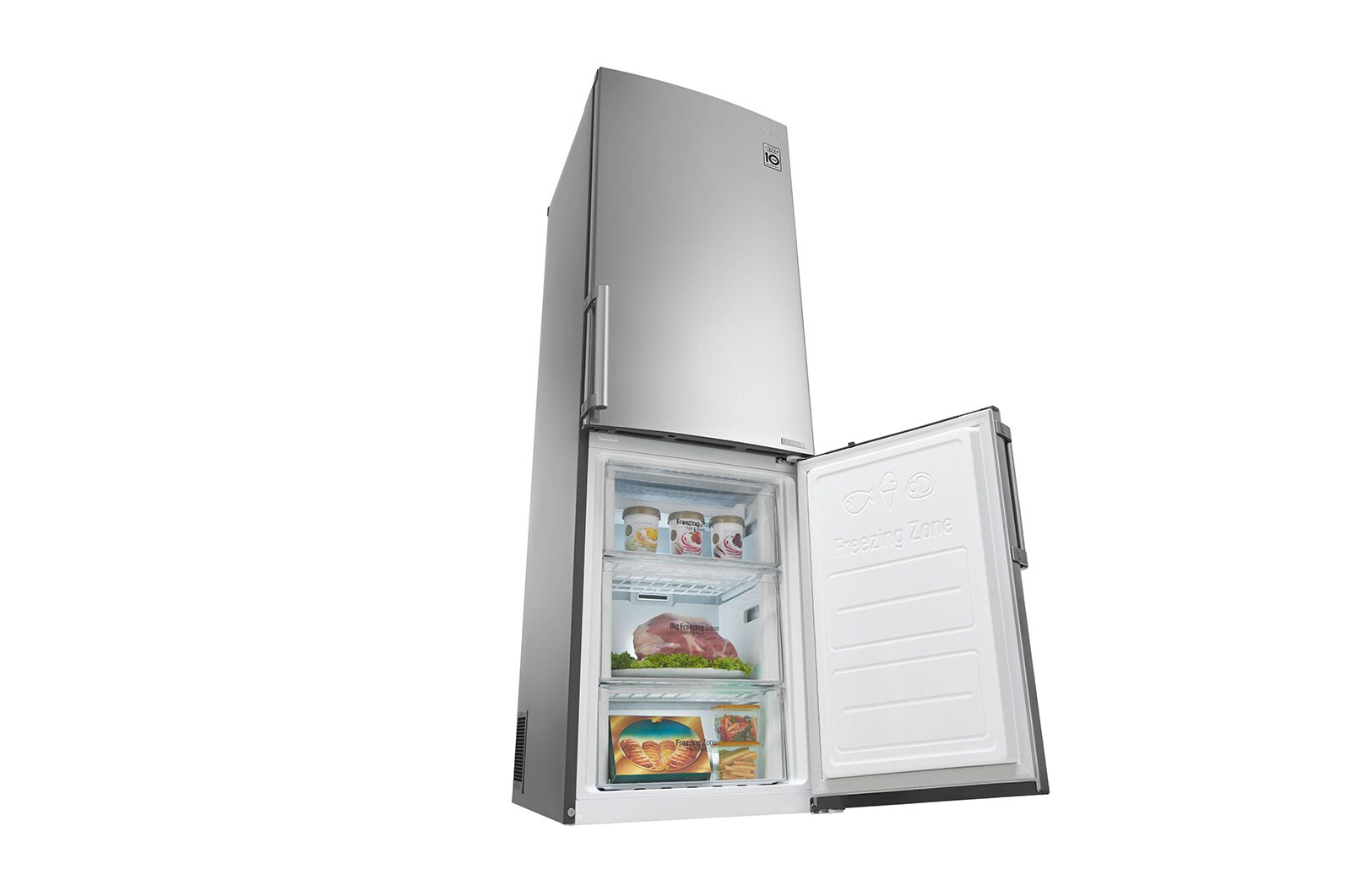 LG Ny  kombinerad Kyl/Frys med Total No Frost, 201cm (nettovolym 343 liter), GBB60PZSFB