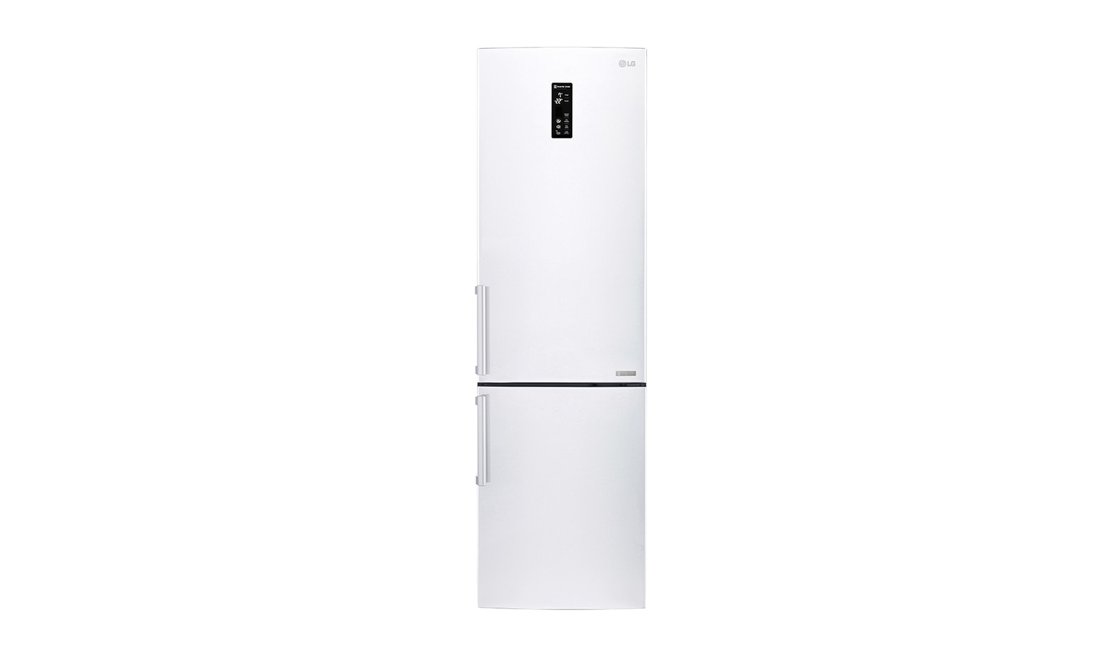 Vy framifrån av Ny  kombinerad Kyl/Frys med Total No Frost, 201cm (nettovolym 343 liter) GBB60SWFFB
