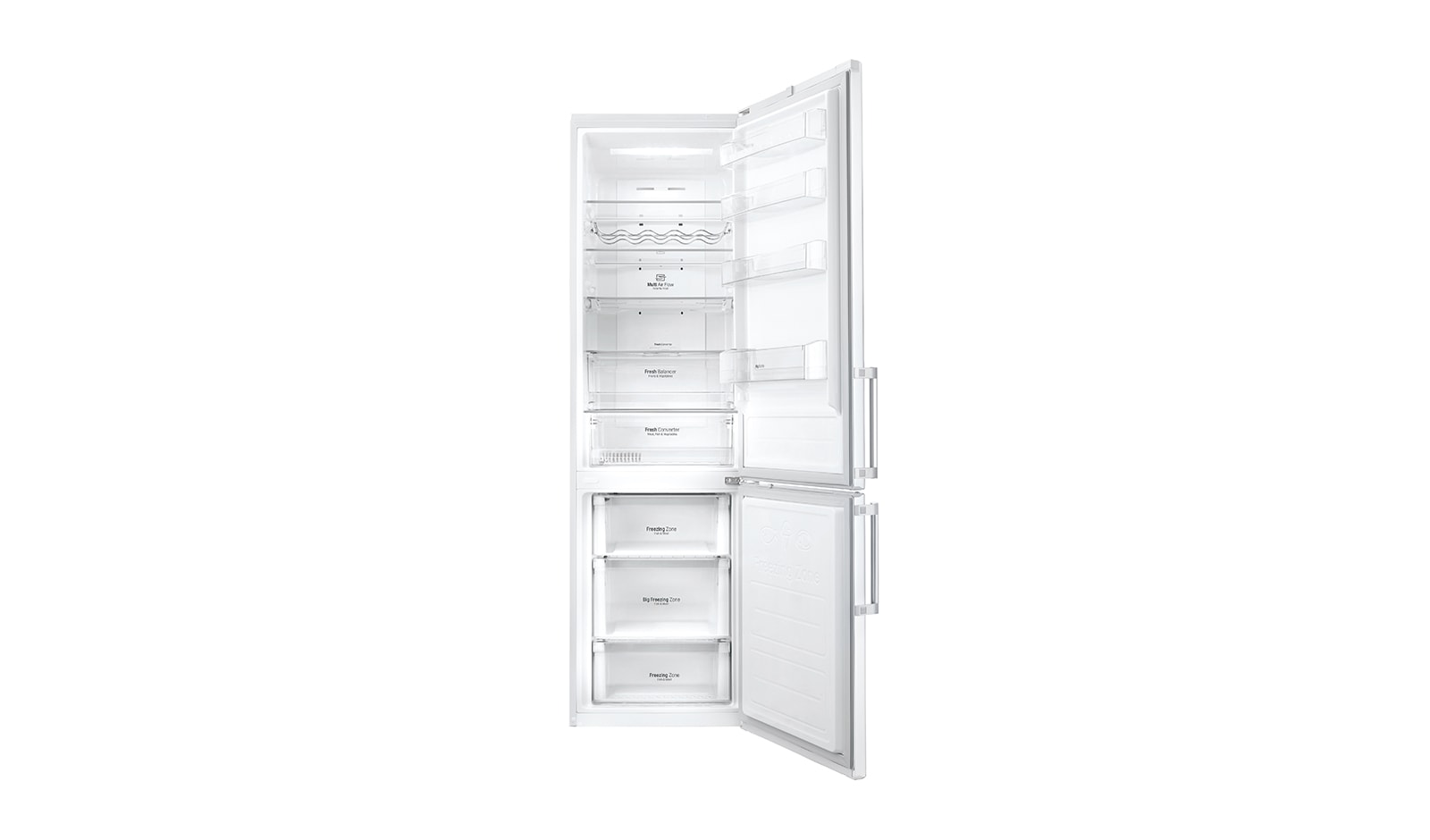 LG Ny  kombinerad Kyl/Frys med Total No Frost, 201cm (nettovolym 343 liter), GBB60SWFFB