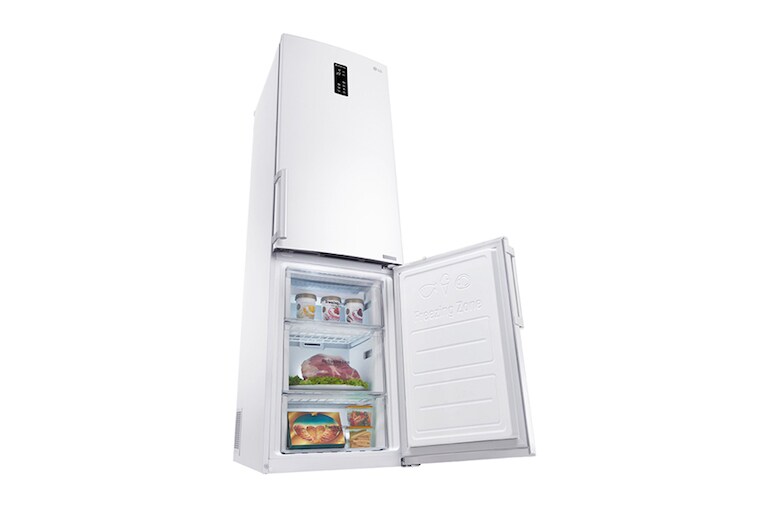 LG Ny  kombinerad Kyl/Frys med Total No Frost, 201cm (nettovolym 343 liter), GBB60SWFFB