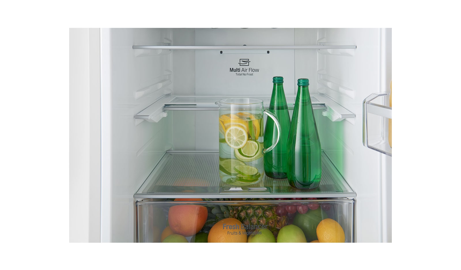 LG Ny  kombinerad Kyl/Frys med Total No Frost, 201cm (nettovolym 343 liter), GBB60SWFFB
