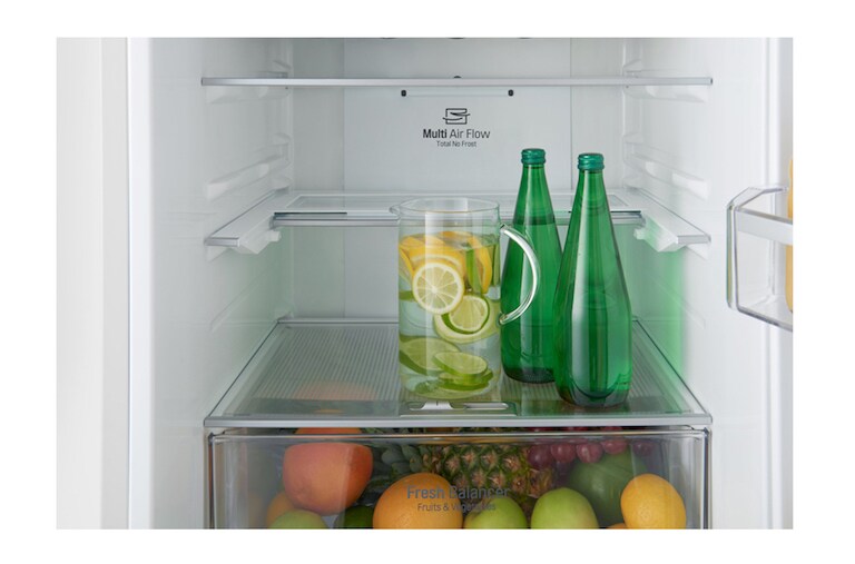 LG Ny  kombinerad Kyl/Frys med Total No Frost, 201cm (nettovolym 343 liter), GBB60SWFFB