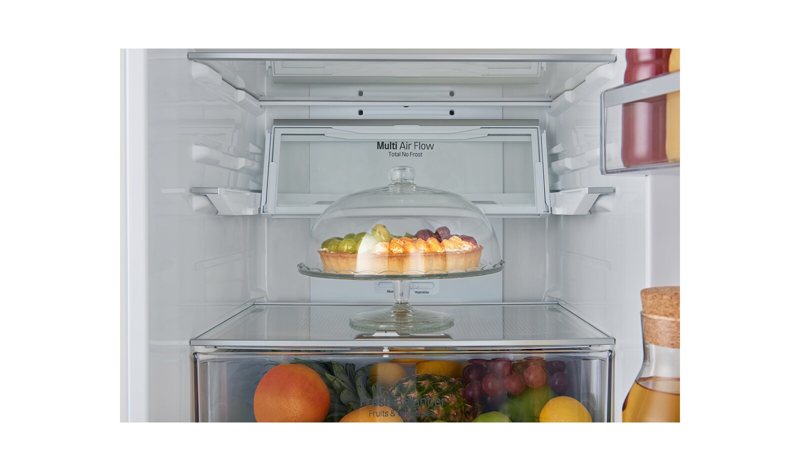 LG Ny  kombinerad Kyl/Frys med Total No Frost, 201cm (nettovolym 343 liter), GBB60SWFFB