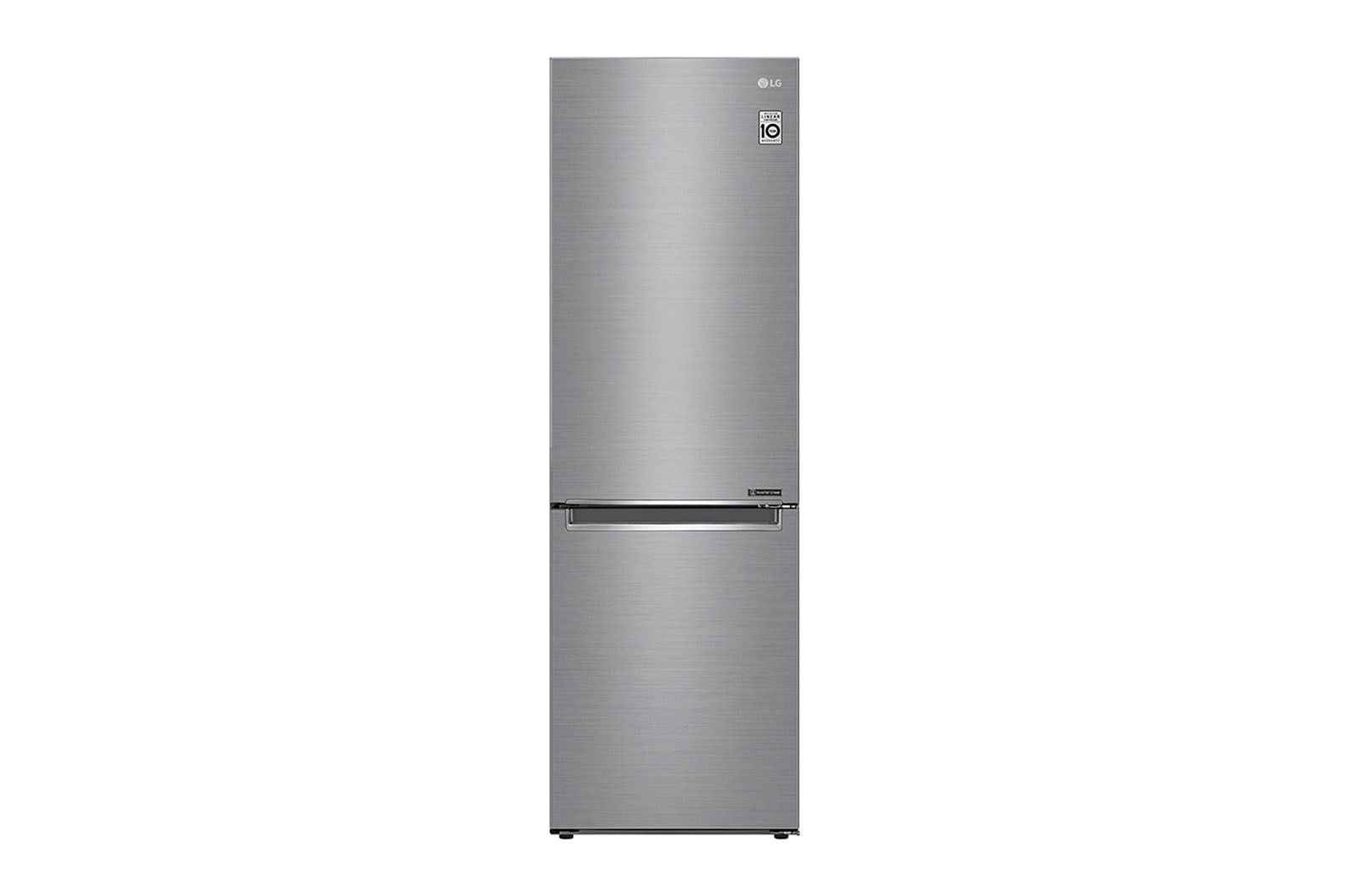LG 1.86M 341L Kombinerad kyl/frys(Shiny Steel) - Energiklass E, Door Cooling™, GBB61PZJMN