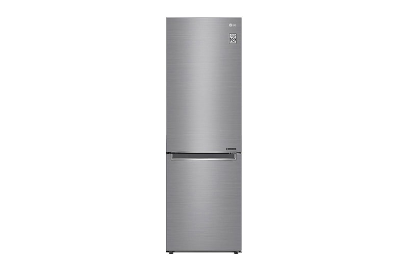 LG 1.86M 341L Kombinerad kyl/frys(Shiny Steel) - Energiklass E, Door Cooling™, GBB61PZJMN