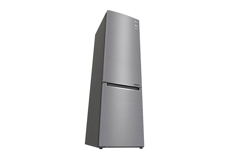 LG 1.86M 341L Kombinerad kyl/frys(Shiny Steel) - Energiklass E, Door Cooling™, GBB61PZJMN