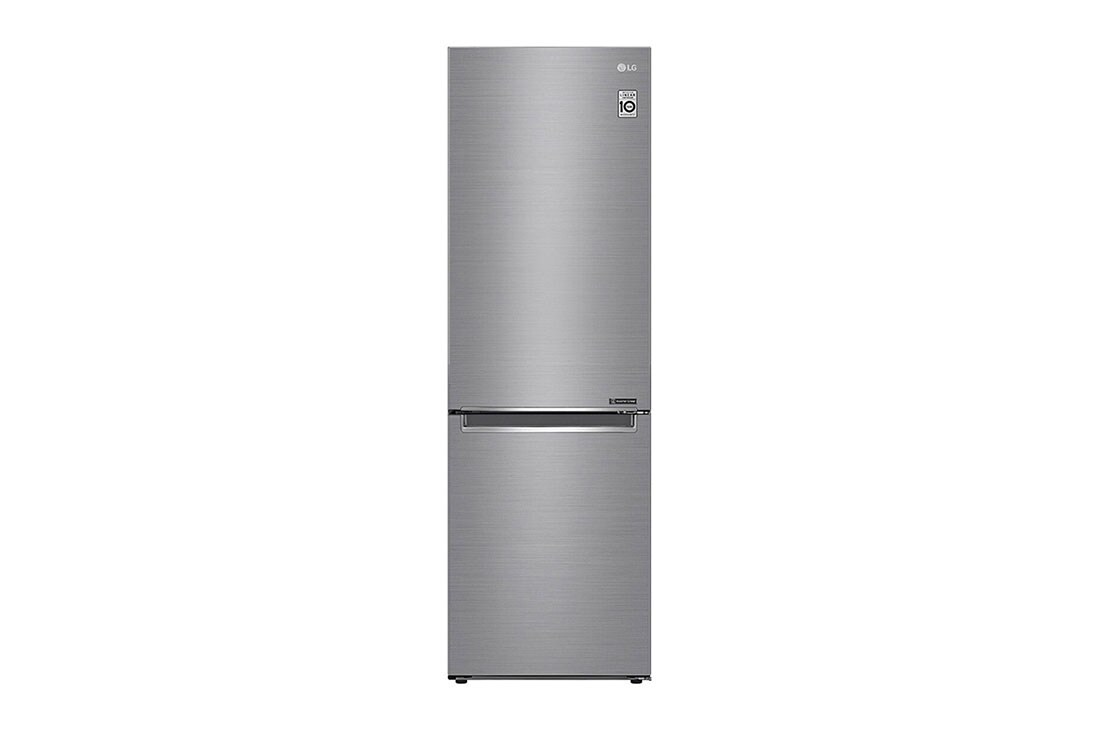 LG 1.86M 341L Kombinerad kyl/frys(Shiny Steel) - Energiklass E, Door Cooling™, GBB61PZJMN
