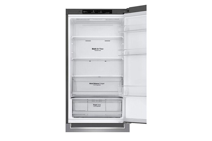 LG 1.86M 341L Kombinerad kyl/frys (Shiny Steel) | Energiklass E, Door Cooling™, GBB61PZJMN