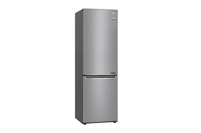 LG 1.86M 341L Kombinerad kyl/frys (Shiny Steel) | Energiklass E, Door Cooling™, GBB61PZJMN