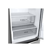 LG 1.86M 341L Kombinerad kyl/frys(Shiny Steel) - Energiklass E, Door Cooling™, GBB61PZJMN