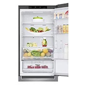 LG 1.86M 341L Kombinerad kyl/frys(Shiny Steel) - Energiklass E, Door Cooling™, GBB61PZJMN