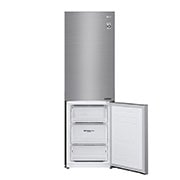 LG 1.86M 341L Kombinerad kyl/frys(Shiny Steel) - Energiklass E, Door Cooling™, GBB61PZJMN
