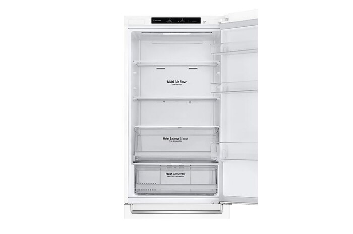 LG 1.86M 341L Kombinerad kyl/frys(Vit) - Energiklass D,  Nature Fresh, Door Cooling+™ och Smart Diagnosis™, GBB61SWGGN