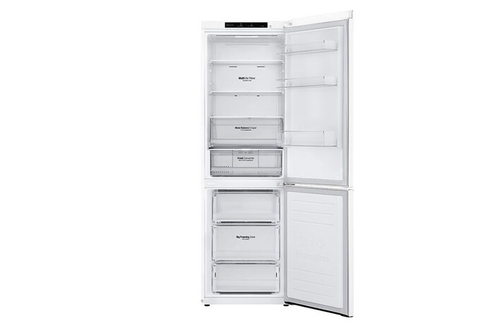 LG 1.86M 341L Kombinerad kyl/frys(Vit) - Energiklass D,  Nature Fresh, Door Cooling+™ och Smart Diagnosis™, GBB61SWGGN