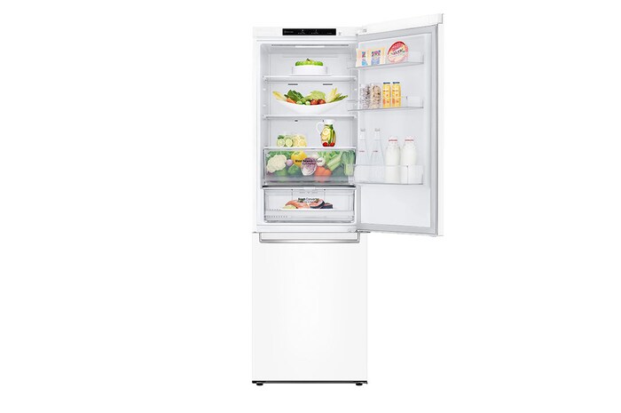LG 1.86M 341L Kombinerad kyl/frys(Vit) - Energiklass D,  Nature Fresh, Door Cooling+™ och Smart Diagnosis™, GBB61SWGGN