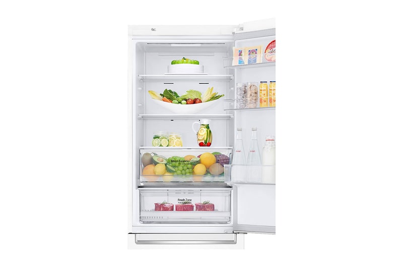 LG 1.86M 341L Kombinerad kyl/frys(Vit) - Energiklass E, Door Cooling™ och Smart Diagnosis™ med Wi-Fi, GBB61SWHZN