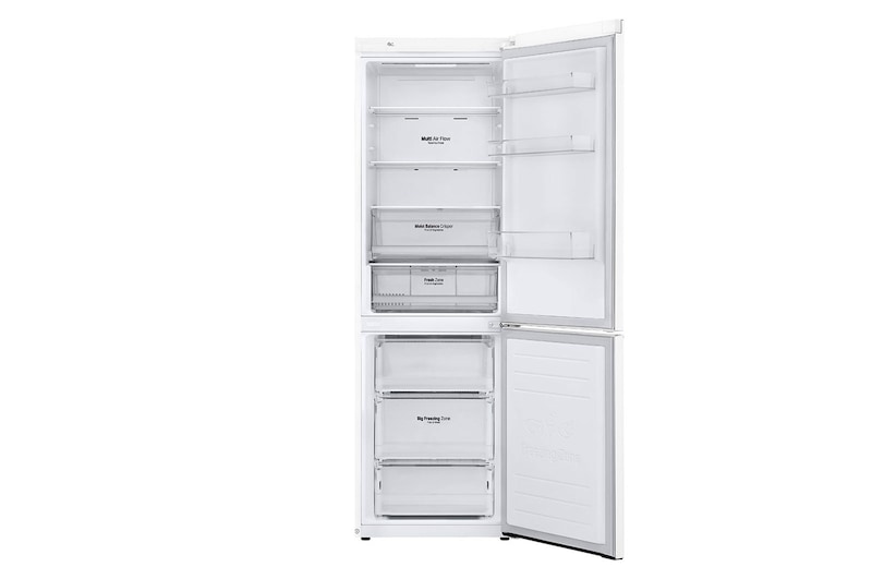 LG 1.86M 341L Kombinerad kyl/frys(Vit) - Energiklass E, Door Cooling™ och Smart Diagnosis™ med Wi-Fi, GBB61SWHZN