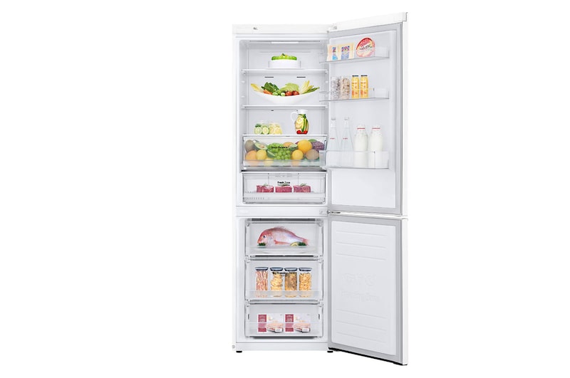LG 1.86M 341L Kombinerad kyl/frys(Vit) - Energiklass E, Door Cooling™ och Smart Diagnosis™ med Wi-Fi, GBB61SWHZN