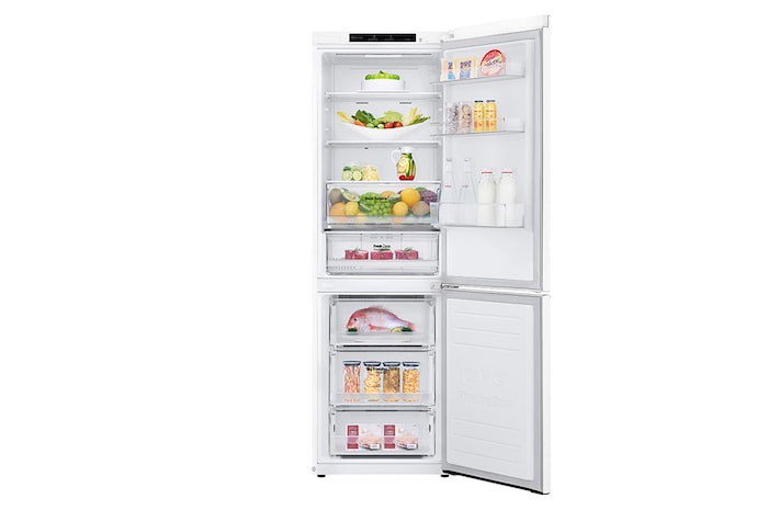 LG 1.86M 341L Kombinerad kyl/frys(Vit) - Energiklass E, Door Cooling™, GBB61SWJMN