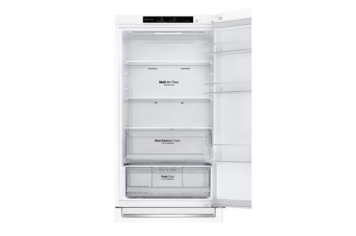 LG 1.86M 341L Kombinerad kyl/frys(Vit) - Energiklass E, Door Cooling™, GBB61SWJMN