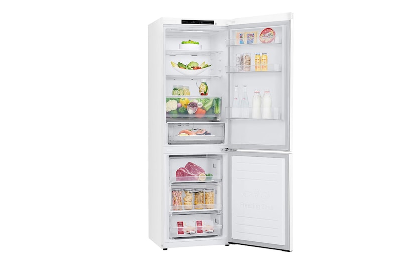 LG 1.86M 341L Kombinerad kyl/frys(Vit) - Energiklass E, Door Cooling™, GBB61SWJMN