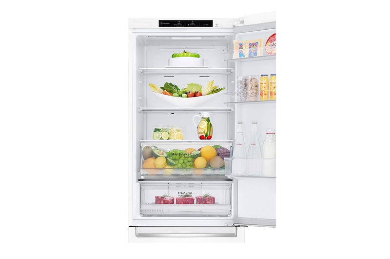 LG 1.86M 341L Kombinerad kyl/frys(Vit) - Energiklass E, Door Cooling™, GBB61SWJMN