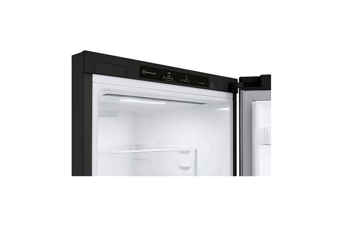 LG 2.03M 384L Kombinerad kyl/frys(Matte Black Stainless Steel) - Energiklass D, Nature Fresh, Door Cooling+™ och Smart Diagnosis™, GBB62MCGGN