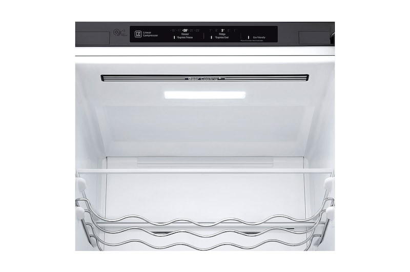 LG 2.03M 384L Kombinerad kyl/frys(Shiny Steel) - Energiklass D, Door Cooling™, GBB62PZGFN