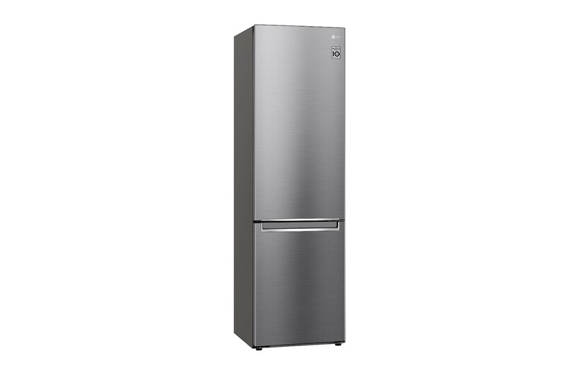 LG 2.03M 384L Kombinerad kyl/frys(Shiny Steel) - Energiklass D, Door Cooling™, GBB62PZGGN