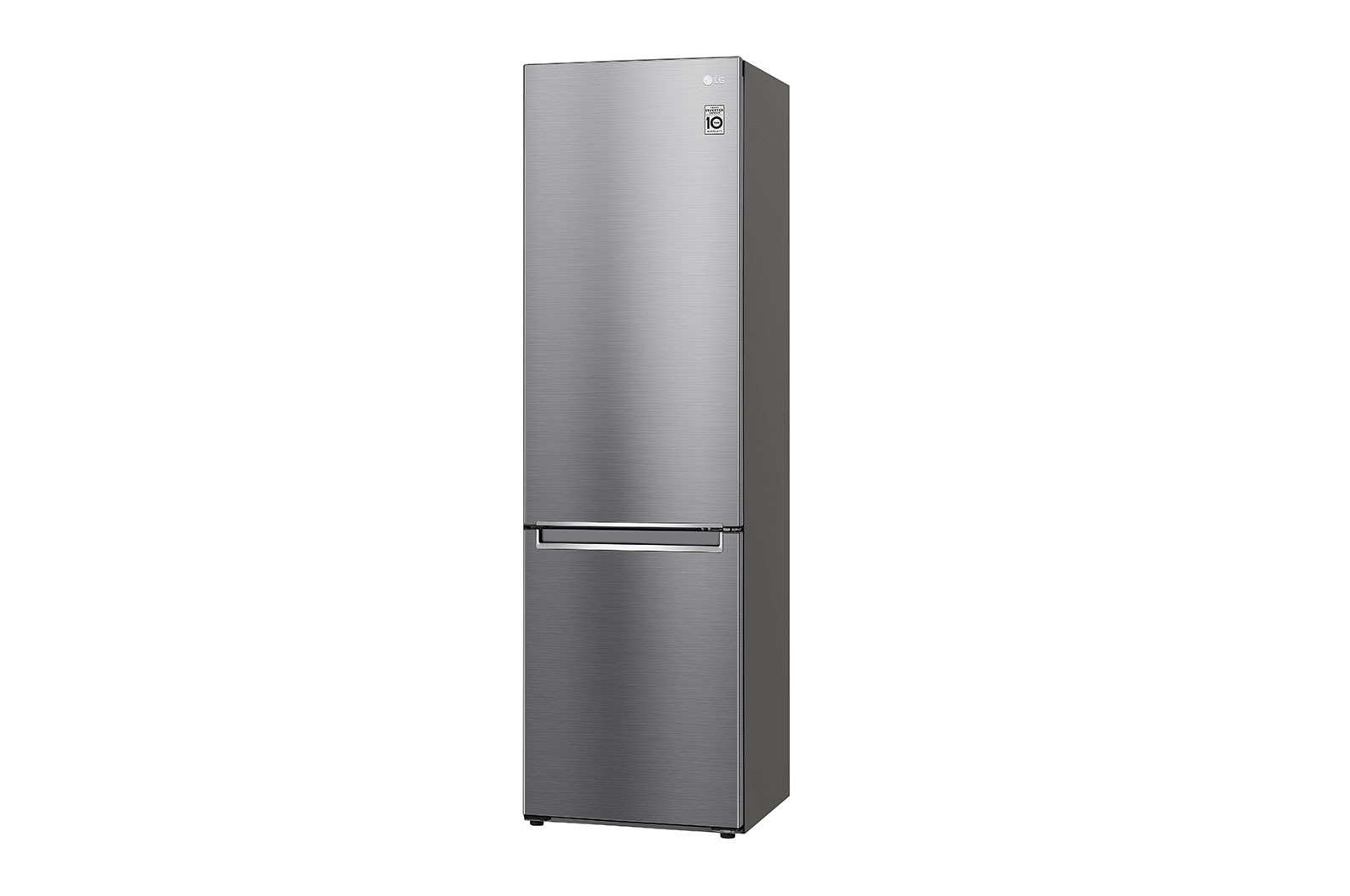 LG 2.03M 384L Kombinerad kyl/frys(Shiny Steel) - Energiklass D, Door Cooling™, GBB62PZGGN