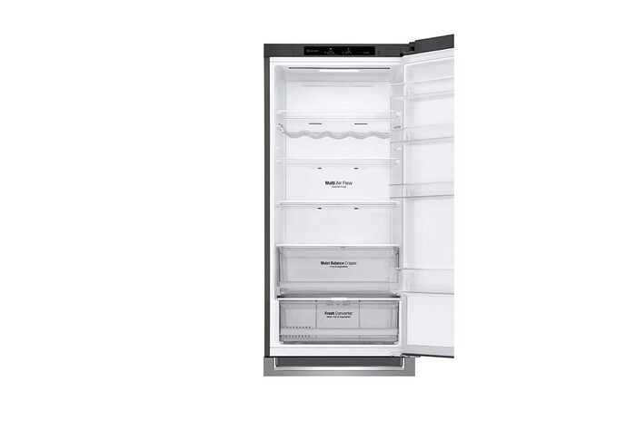 LG 2.03M 384L Kombinerad kyl/frys(Shiny Steel) - Energiklass D, Door Cooling™, GBB62PZGGN